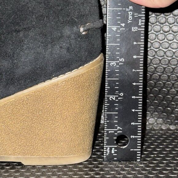 Sperry Top Sider Black Suede Laces Wedge Ankle Fashion Boots Women’s Size 8.5M - Picture 9 of 9